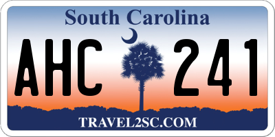 SC license plate AHC241