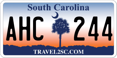 SC license plate AHC244