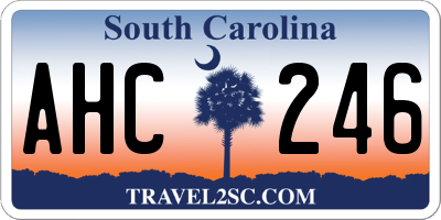 SC license plate AHC246