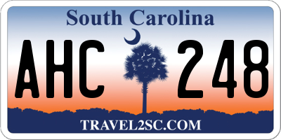 SC license plate AHC248