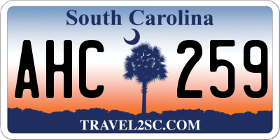 SC license plate AHC259