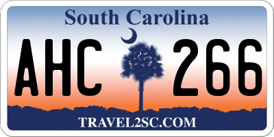 SC license plate AHC266