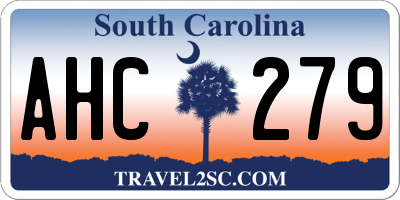 SC license plate AHC279