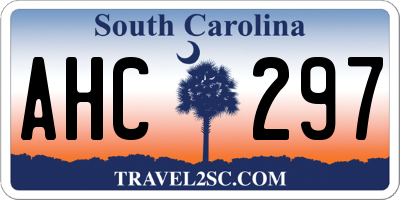 SC license plate AHC297