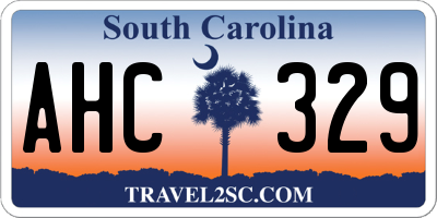 SC license plate AHC329