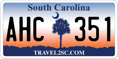 SC license plate AHC351
