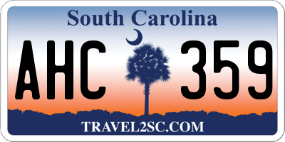 SC license plate AHC359