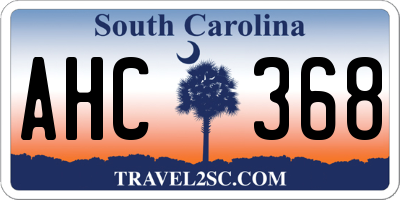 SC license plate AHC368