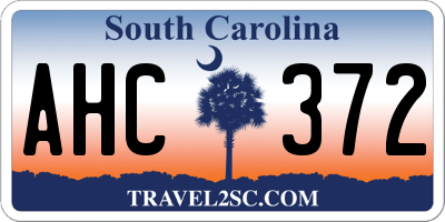 SC license plate AHC372