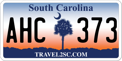 SC license plate AHC373