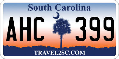 SC license plate AHC399
