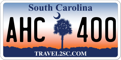 SC license plate AHC400