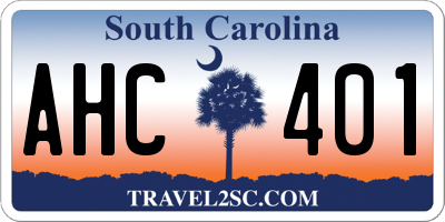 SC license plate AHC401