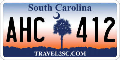 SC license plate AHC412