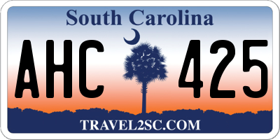 SC license plate AHC425