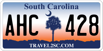 SC license plate AHC428