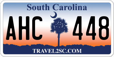 SC license plate AHC448