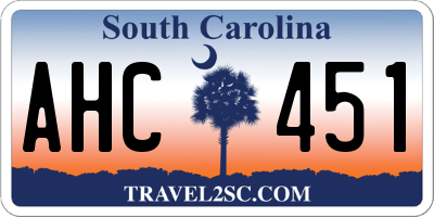 SC license plate AHC451