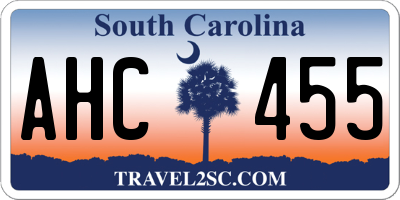 SC license plate AHC455