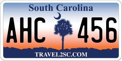 SC license plate AHC456