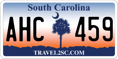 SC license plate AHC459