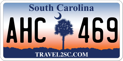 SC license plate AHC469
