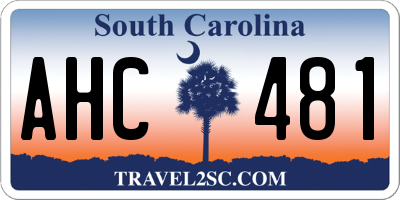 SC license plate AHC481