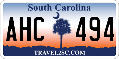 SC license plate AHC494