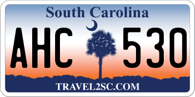 SC license plate AHC530