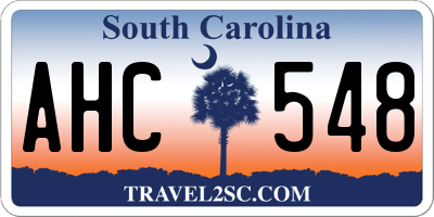 SC license plate AHC548