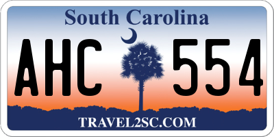 SC license plate AHC554
