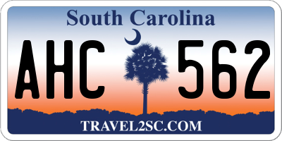 SC license plate AHC562