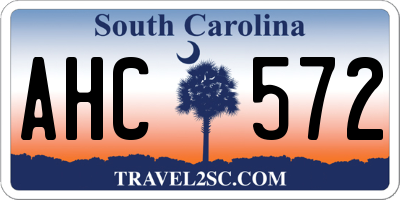 SC license plate AHC572