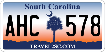 SC license plate AHC578