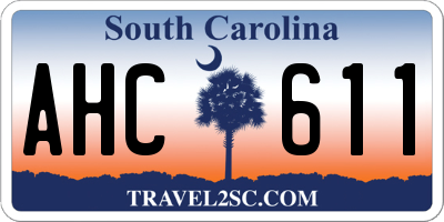 SC license plate AHC611