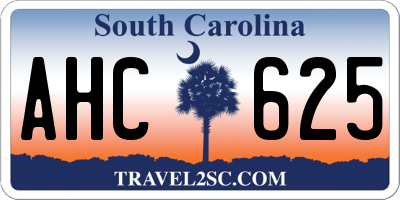 SC license plate AHC625