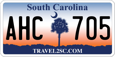 SC license plate AHC705