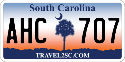 SC license plate AHC707