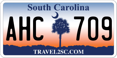 SC license plate AHC709