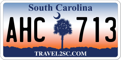 SC license plate AHC713