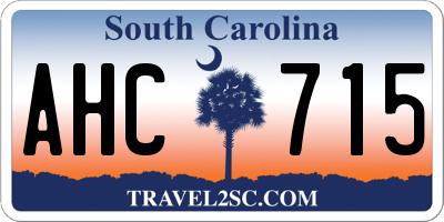 SC license plate AHC715