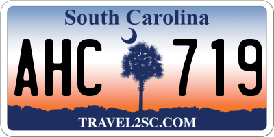 SC license plate AHC719