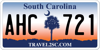 SC license plate AHC721
