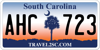 SC license plate AHC723