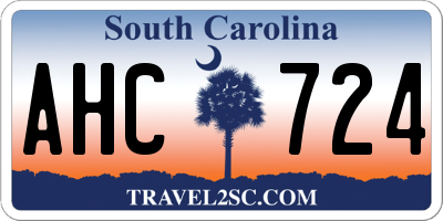 SC license plate AHC724
