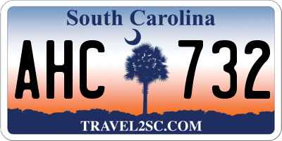 SC license plate AHC732