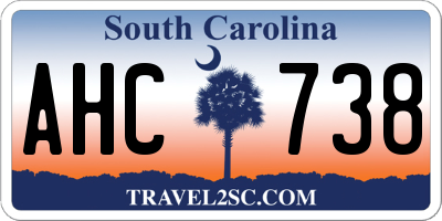 SC license plate AHC738