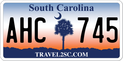 SC license plate AHC745