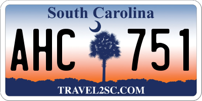 SC license plate AHC751
