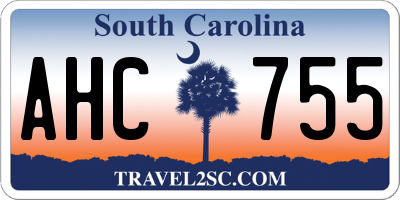 SC license plate AHC755